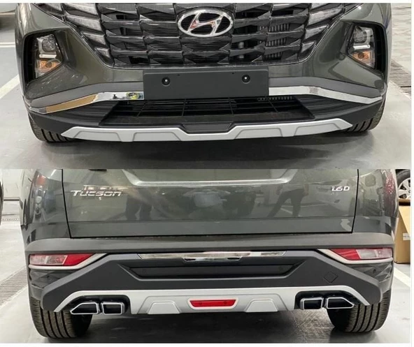 Hyundai tucson ön arka tampon koruması difüzör 2021+ sonrası oem tip - 2