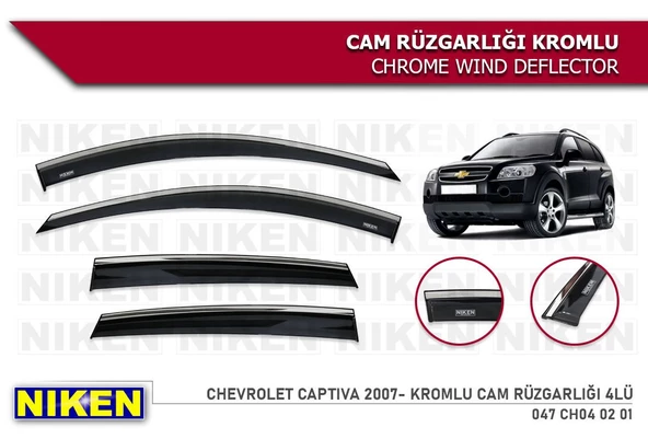 Chevrolet Captiva Kromlu Cam Rüzgarlığı Niken 2009 Sonrası Modeller