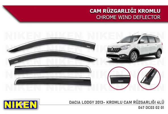 Dacia Lodgy Kromlu Cam Rüzgarlığı Niken 2013+