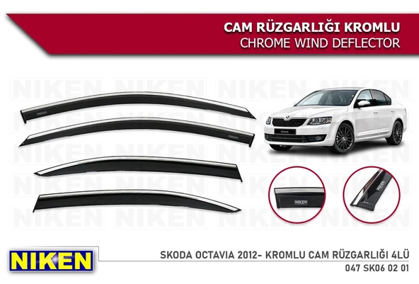 Skoda Octavia Kromlu Cam Rüzgarlığı Niken 2013-2019