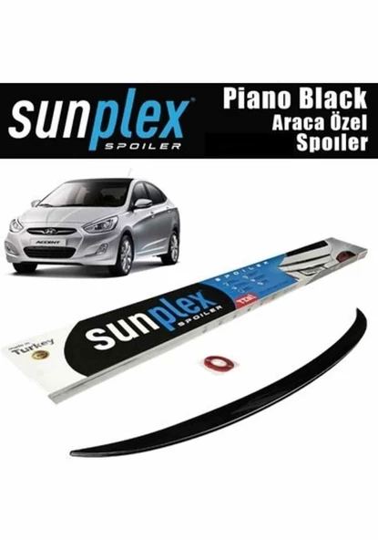 Hyundai Accent Blue Spoiler Piano Black 2011-2018 arası modellere uyumlu Sunplex