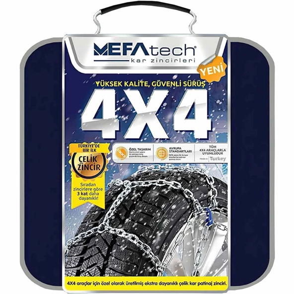 Mefatech 175x15 kar patinaj zinciri 4X4 Jeep ve Minibüslere Uyumlu No:800 ürün görseli
