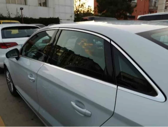 Audi A3 Sedan Cam Çıtası Çerçevesi Krom Komple 2013-2020 arası - Resim 2