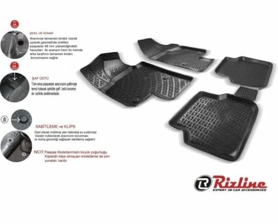 Bmw 5 Serisi E39 3D Paspas Siyah 1996-2003 Arası Rizline - 2