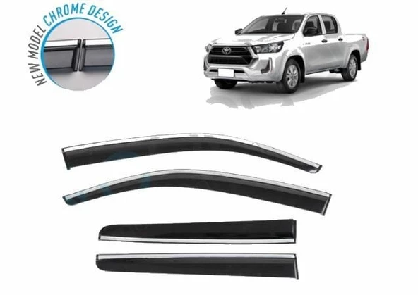 Toyota Hilux Kromlu Cam Rüzgarlığı 2015-2023 arası Sunplex