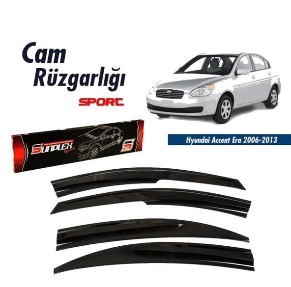 Hyundai Accent Era Mugen Cam Rüzgarlığı 2006-2013 arası Sunplex ürün görseli 1