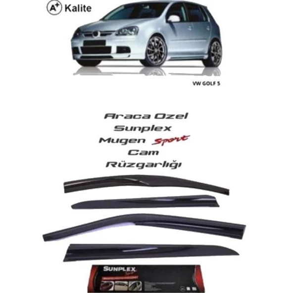 Vw Golf 5 Mugen Cam Rüzgarlığı 2005-2010 arası 4'lü Sunplex