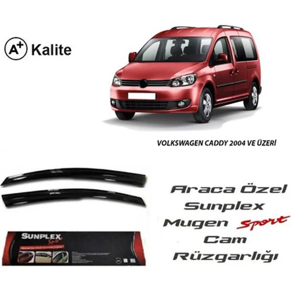 Vw Caddy Mugen Cam Rüzgarlığı 2004-2020 arası 2'li Sunplex