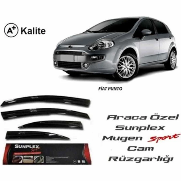 Fiat Punto Mugen Cam Rüzgarlığı 2005-2015 arası 4'lü Sunplex ürün görseli 1