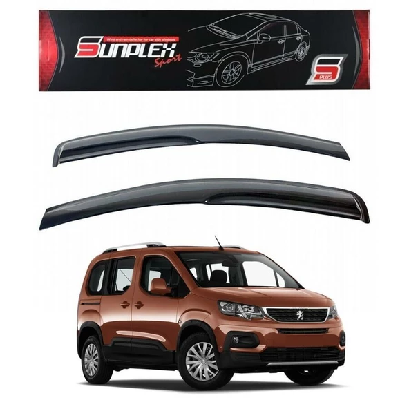 Peugeot Rifter Mugen Cam Rüzgarlığı 2018 sonrası 2'li Sunplex - 1