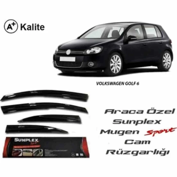 Vw Golf 6 Mugen Cam Rüzgarlığı 2009-2013 arası 4'lü Sunplex