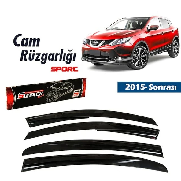 Nissan Qashqai Mugen Cam Rüzgarlığı 2015 sonrası 4'lü Sunplex ürün görseli 1