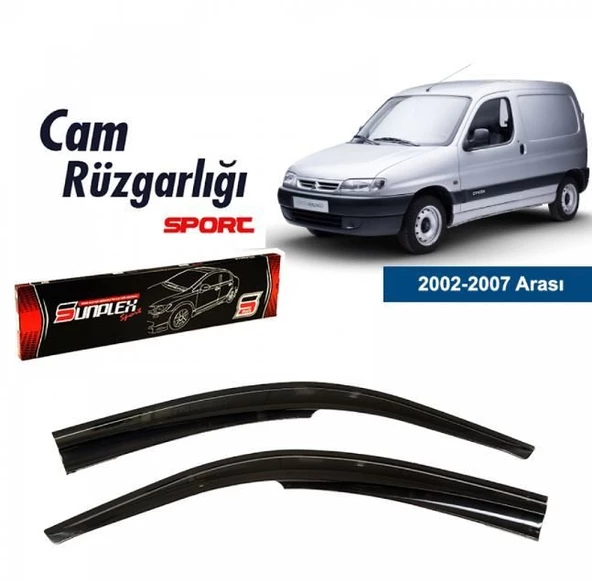 Citroen Berlingo Mugen Cam Rüzgarlığı 2002-2007 arası 2'li Sunplex