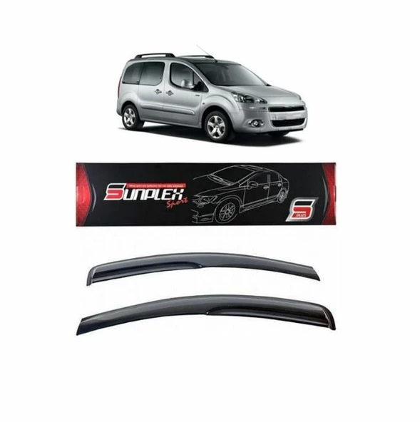 Citroen Berlingo Mugen Cam Rüzgarlığı 2008 sonrası 2'li Sunplex - 1