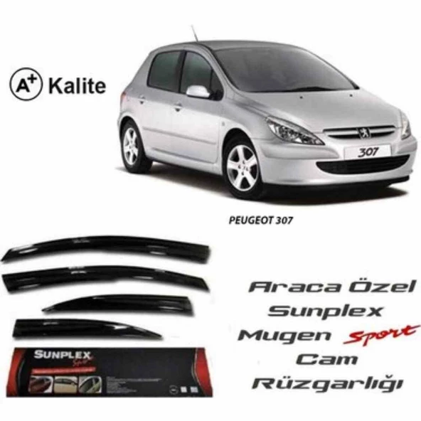 Peugeot 307 Mugen Cam Rüzgarlığı 2000-2014 arası 4'lü Sunplex ürün görseli