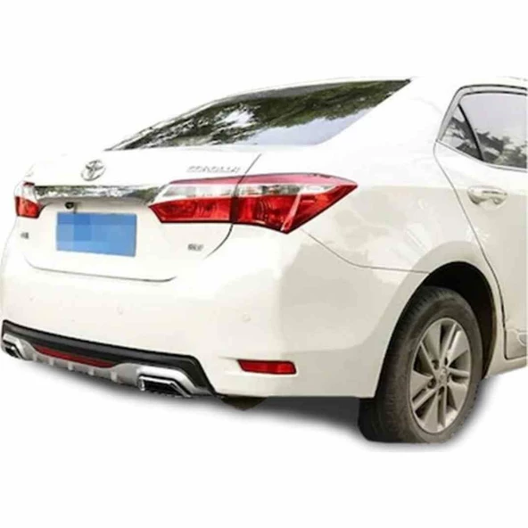 Toyota Corolla çift çıkış görünümlü amg difüzör pianoblack 2013-2018 arası modeller - Resim 2