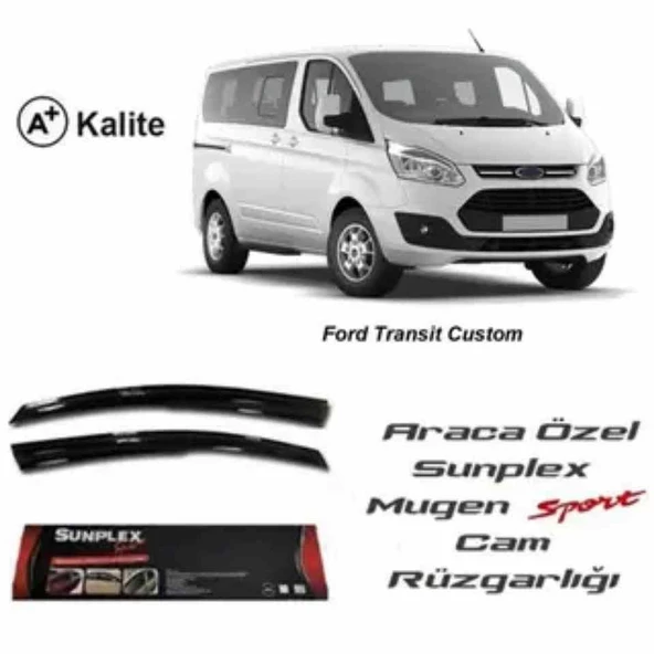 Ford Transit Custom Mugen Cam Rüzgarlığı 2014 sonrası 2'li Sunplex