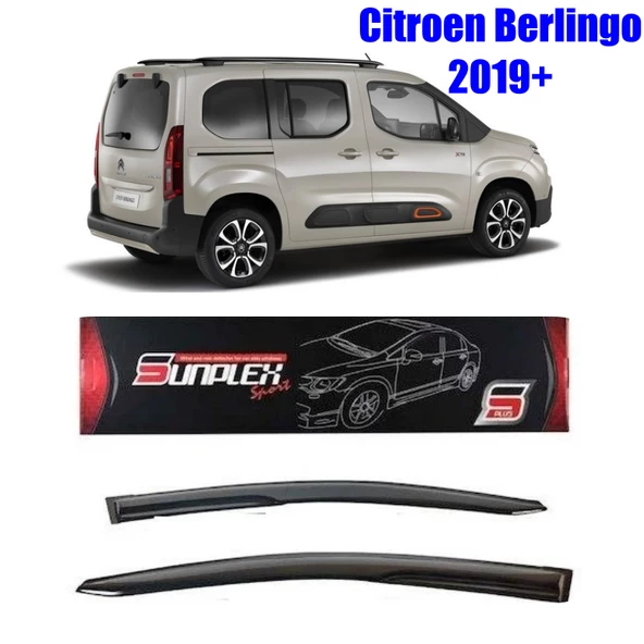 Citroen Berlingo Mugen Cam Rüzgarlığı 2019 sonrası 2'li Sunplex