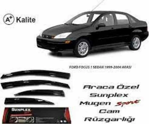 Ford Focus 1 Mugen Cam Rüzgarlığı 1999-2004 arası 4'lü Sunplex ürün görseli 1