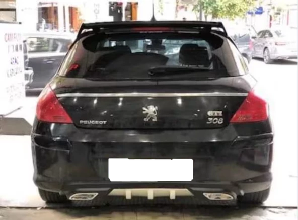 Peugeot 308 uyumlu üniversal difüzör Siyah 2008 ve sonrası modeller