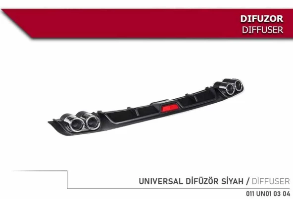 Seat İbiza uyumlu üniversal difüzör Gri 2008-2017 arası - 4