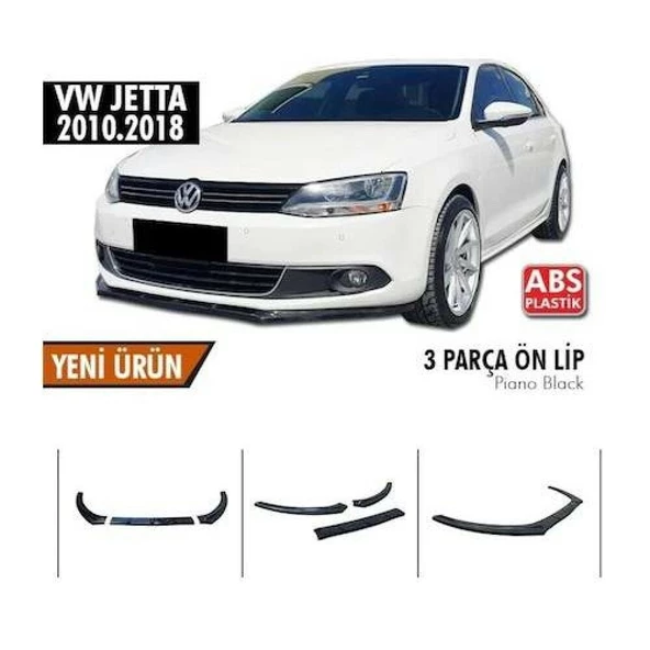 Vw Jetta uyumlu ön tampon altı lip 3 parça kulaklı pianoblack 2011 sonrası