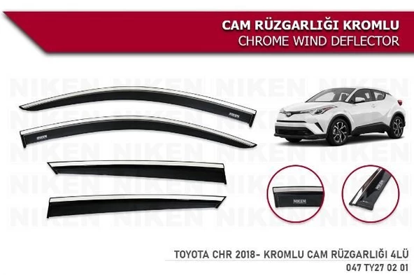Toyota Chr Kromlu Cam Rüzgarlığı Niken 2018+ sonrası modeller - 1