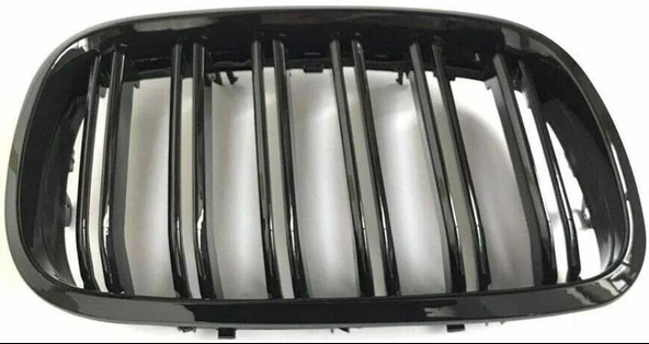 Bmw X6 E71 çift şeritli ön panjur ızgara 2006-2013 arası parlak siyah - Resim 5