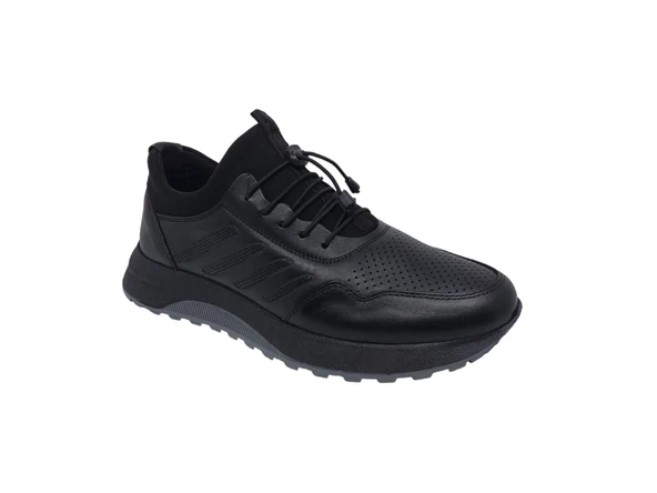 Zerhan 100 Erkek Siyah Çorap Model Günlük Kullanım Hafif Ayakkabı - Resim 4