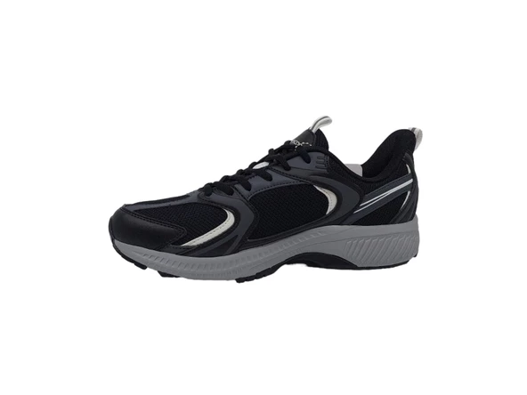 Lescon Orıon Unisex Siyah Bağcıklı Yürüyüş Koşu Spor Ayakkabı - 3