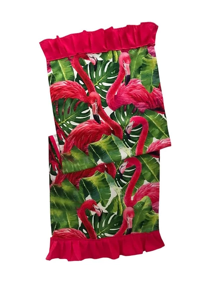 Zara Flamingo Fuşya Fırfırlı Ranır - Runner - 2