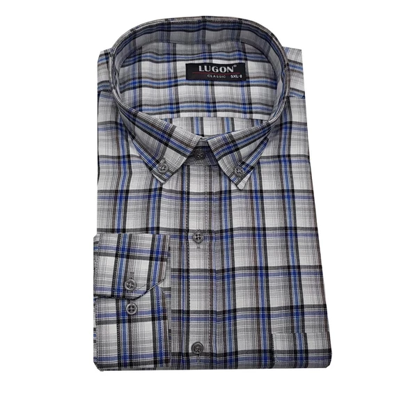 Lugon Büyük Beden Klasik Cepli Erkek Gömlek-6541 - 2