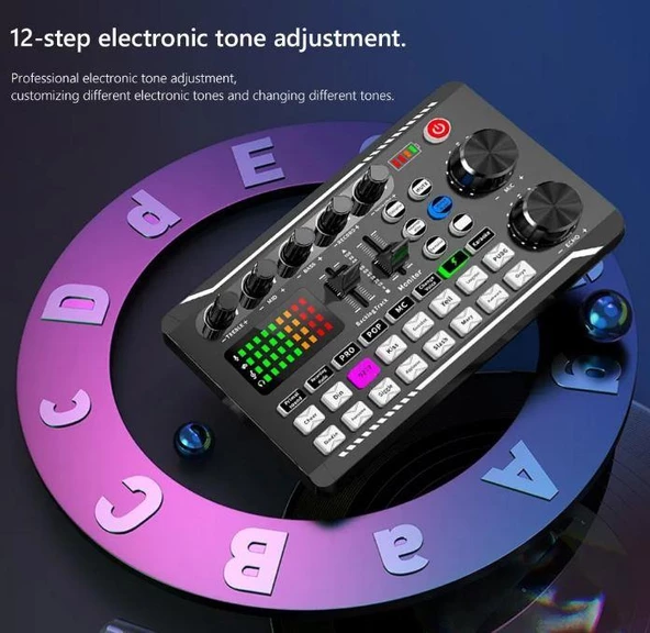 Stüdyo Ses Mikseri USB/MP3 XLR Mikrofon Bağlantısı New - 10