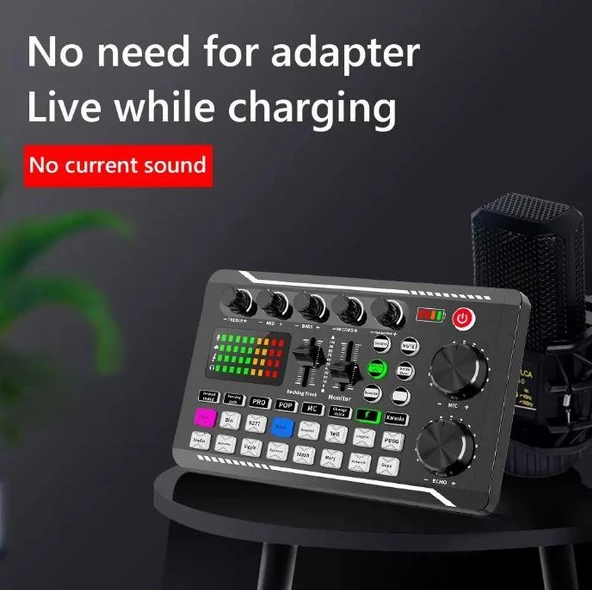 Stüdyo Ses Mikseri USB/MP3 XLR Mikrofon Bağlantısı New - 5