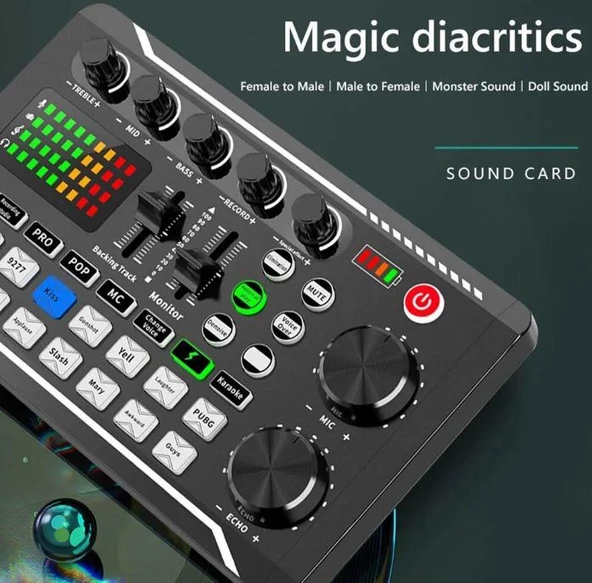 Stüdyo Ses Mikseri USB/MP3 XLR Mikrofon Bağlantısı New - 9
