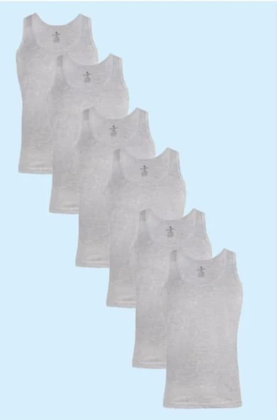 CEYLANOĞLU ERKEK RİBANA ASKILI ATLET 12 ADET  2XL GRİ - Resim 6