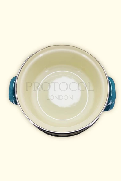 Protocol London 12/14/16 cm Mini Emaye Tencere Seti - Turkuaz - 3