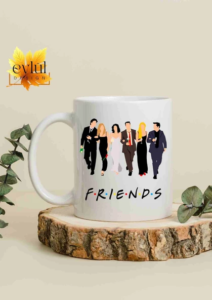 Friends Temalı Özel Tasarım Baskılı Kupa Bardak Kahve Çay Bardağı Doğum Günü Hediye