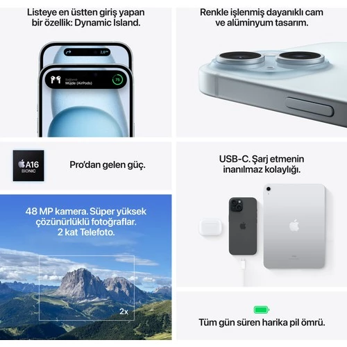 iPhone 15 512 GB Sarı - 7