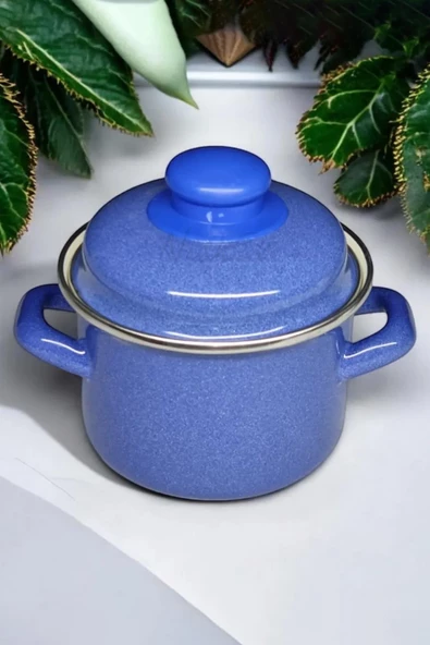 Nishev Emaye Mini Derin Tencere Seti 12 cm 900 ml - 3 Renk Alana 1 Renk Bedava - 6