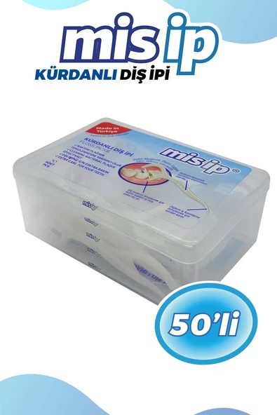 Misip Kürdanlı Kare Kutu 50'li Diş İpi