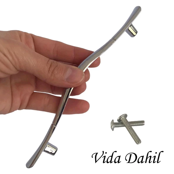 Ördek kulp Krom 128 mm Kulp Mobilya Mutfak Dolabı Çekmece Dolap Kapak Kulpu Kulbu Metal Kulp 20 ADET - 2
