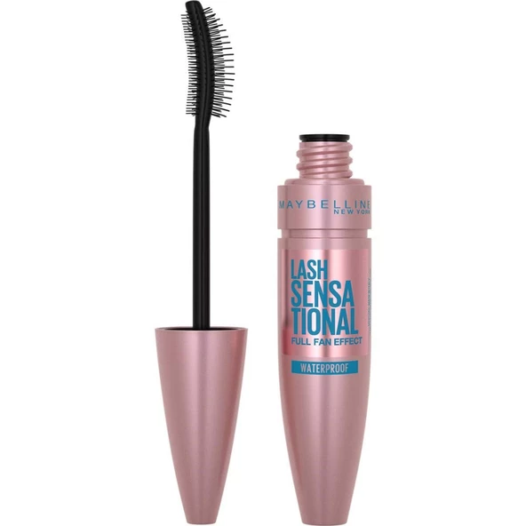 Maybelline New York Lash Sensational Yelpaze Etkili Suya Dayanıklı Siyah Maskara, 9.4 ml
