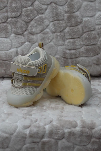 Vicco 346.E24Y.150 Orante Bej Esnek Işıklı İlk Adım Çocuk Ayakkabı - 4