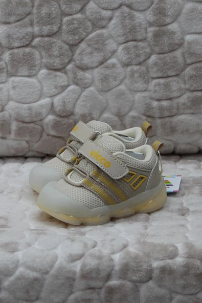 Vicco 346.E24Y.150 Orante Bej Esnek Işıklı İlk Adım Çocuk Ayakkabı - 2