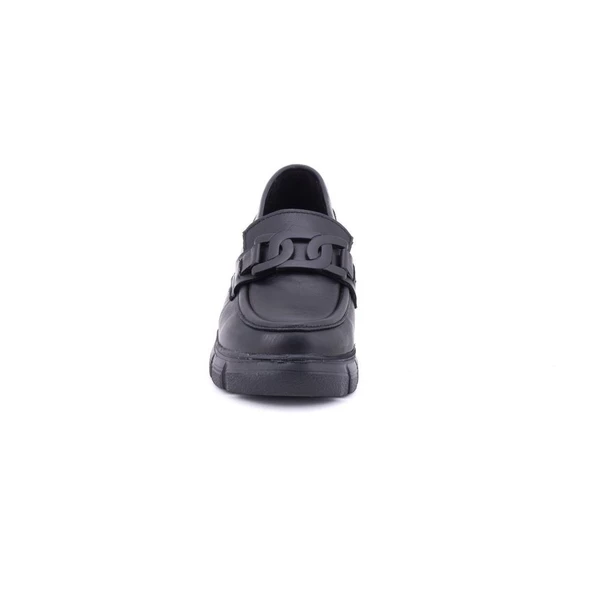 MAMMAMİA D24YA-3430 HAFİF TABAN KADIN DERİ LOAFER AYAKKABI - 3
