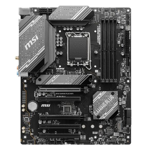 MSI B760 GAMING PLUS WIFI D5 M.2 HDMI DP LAN WİFİ ATX 1700P - 7