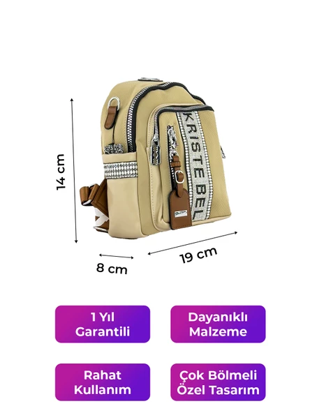 Kriste Bell Çapraz Askılı Kadın Çanta Taupe 26551 - 2
