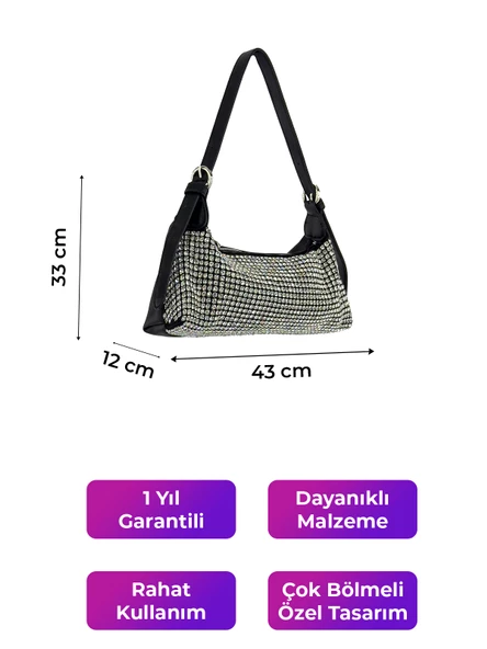 Kriste Bell  Kadın Omuz Çantası Siyah 26422 - 2