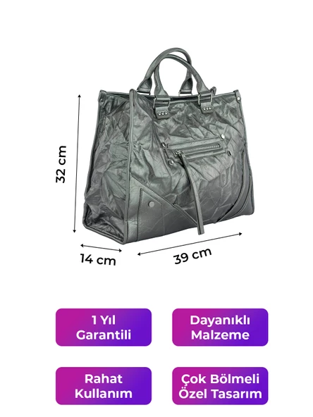 Kriste Bell  Kadın Omuz Çantası Kurşun 26497 - 2